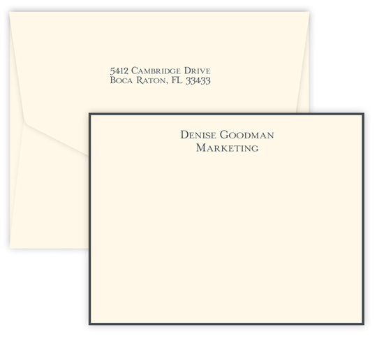 Triple Thick Goodman Bordered Flat Note Cards